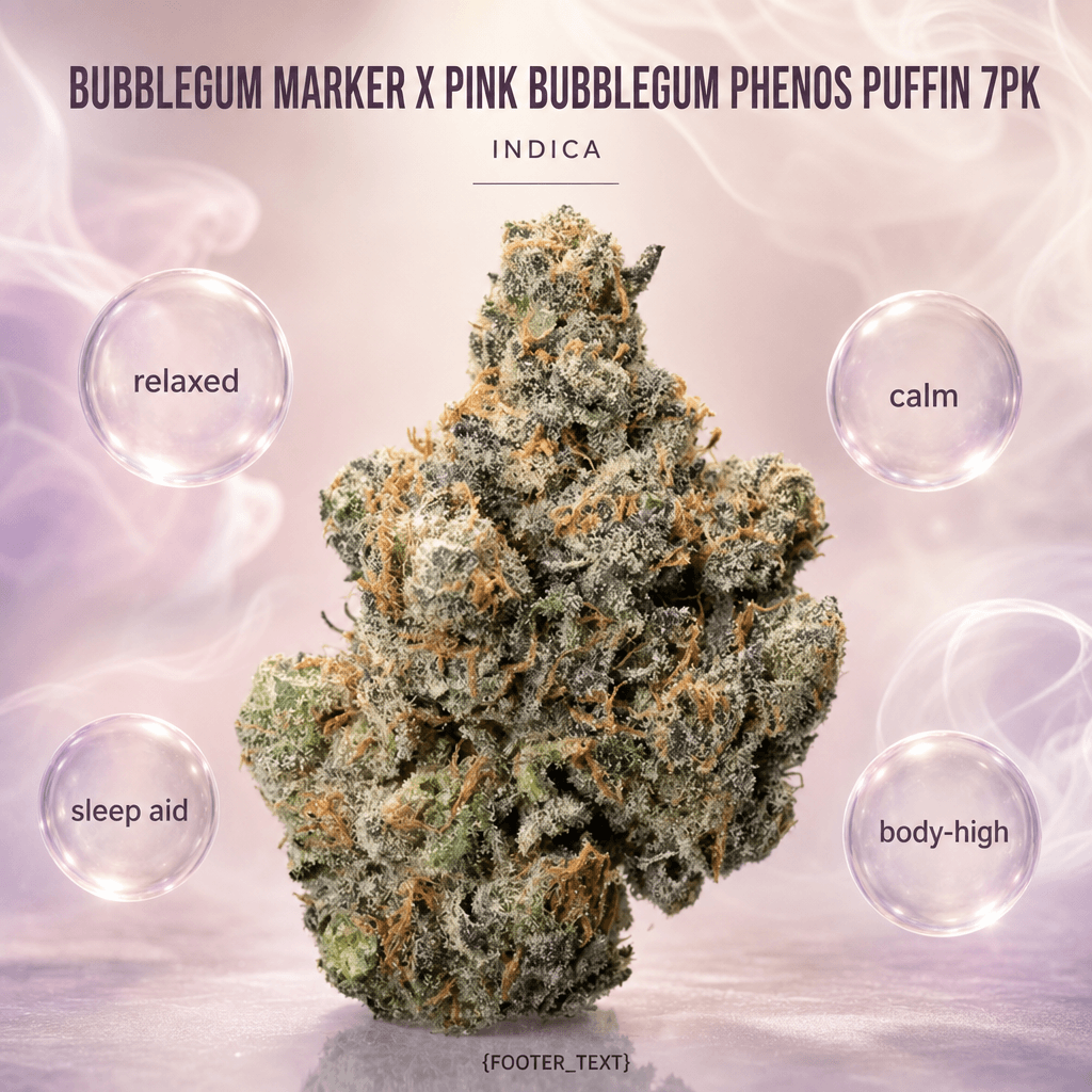Bubblegum Marker x Pink Bubblegum Phenos Puffin 7pk