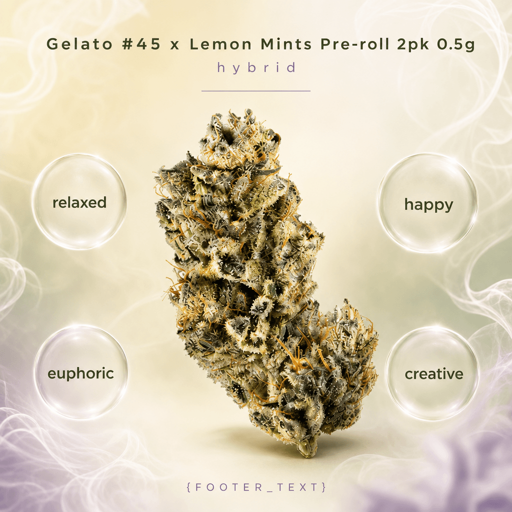 Gelato #45 x Lemon Mints Pre-roll 2pk 0.5g